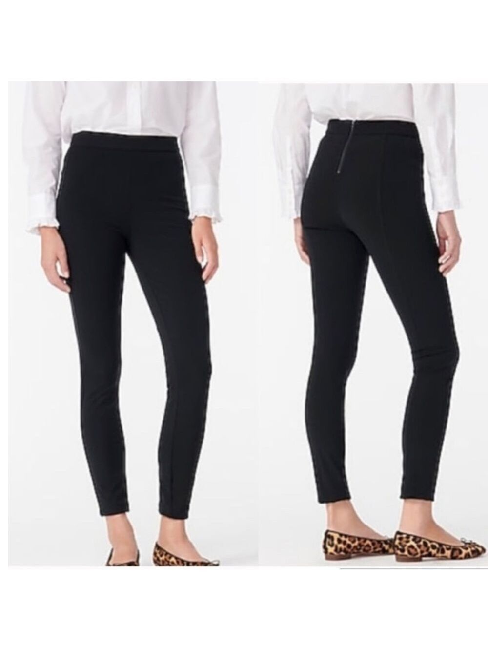 J. Crew black Pixie Leggings Pants Sz 8R stretchy